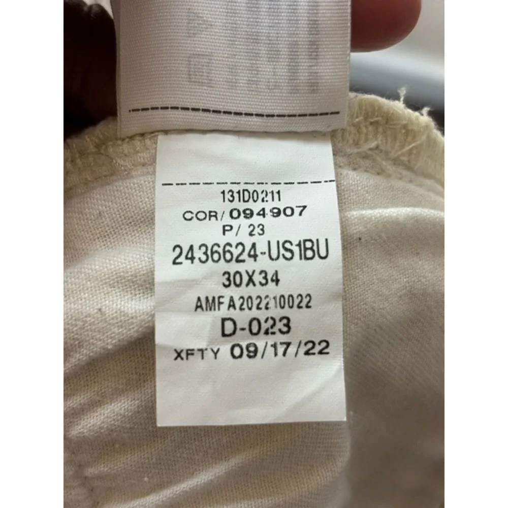 Abercrombie Fitch Men Cream Jeans 30x34 Athletic Slim Straight Normcore Mallcore